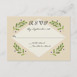 Casamento de Resposta de RSVP Moderno Simples