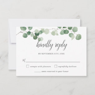 Casamento de Resposta Eucalyptus Minimalista e Chi