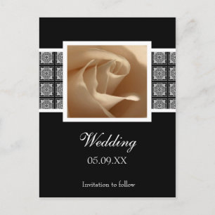 Casamento De Rosa bonito Salve A Data De Anúncio P