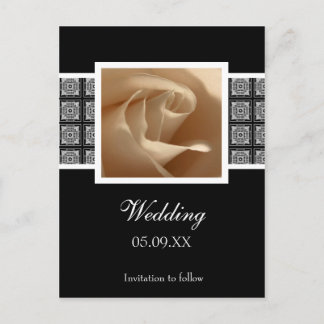 Casamento De Rosa bonito Salve A Data De Anúncio P