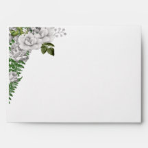 Casamento de Rosas Brancas e Ferns