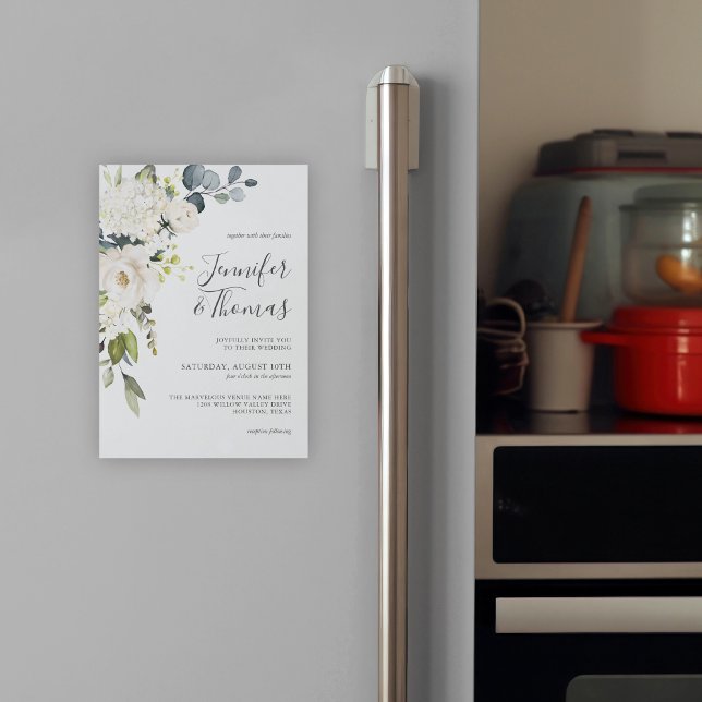 Casamento de Rosas Brancas Elegantes e Hydrangeas (Criador carregado)