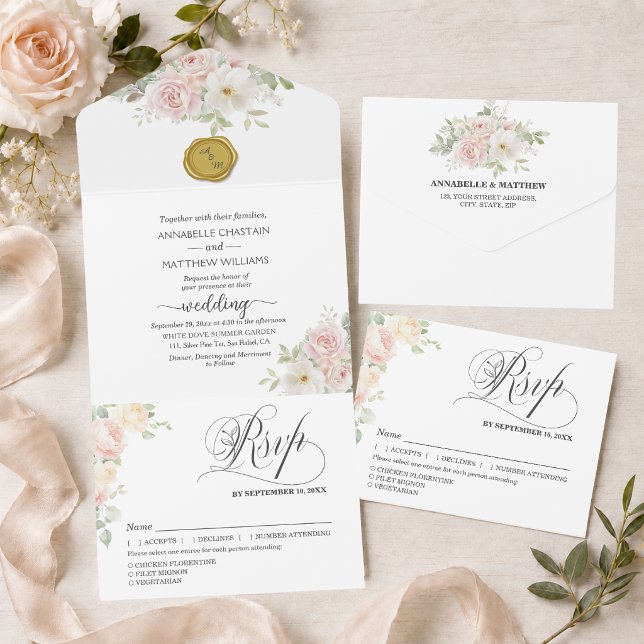Casamento de Rosas Cor-de-Rosa Suave e Elegante  (Criador carregado)