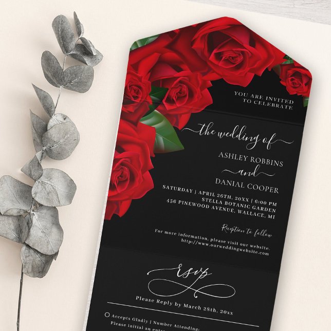 Casamento de Rosas de Amor Vermelho Delicado (Criador carregado)