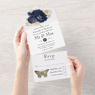 Casamento de Rosas marinhos e Vintage Dourada Shab
