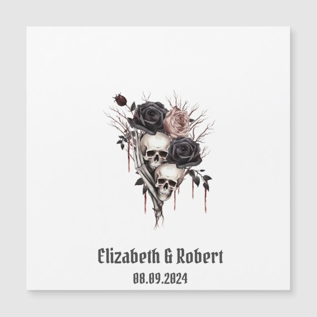 Casamento de Rosas Negros Góticos (Frente)