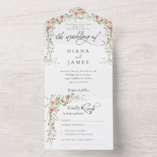 Casamento de rosas rosa-rosa-russa floral Elegante