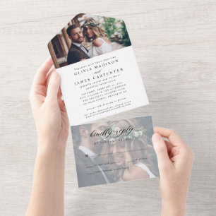 Casamento de RSVP de Fotografia com Na moda 2 Eleg