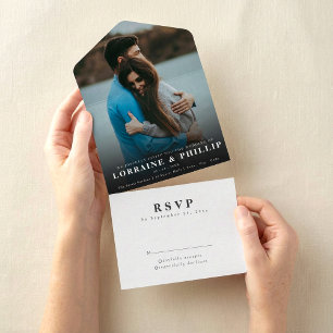 Casamento de RSVP de gradientes de momento feliz
