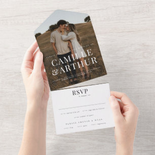 Casamento de RSVP de Na moda Elegante de Foto Mode