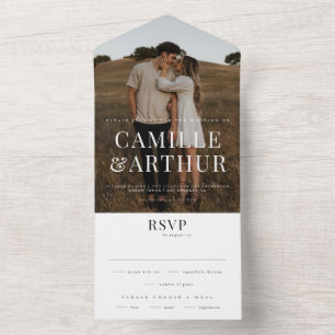 Casamento de RSVP de Na moda Elegante de Foto Mode