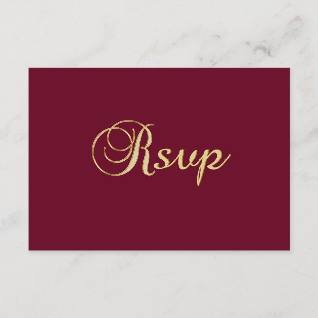 Casamento de RSVP de Queda Personalizada Elegante (Frente)