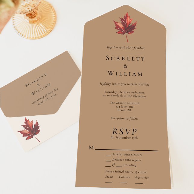 Casamento de RSVP de Terracotta de Queda Mínima Si (Criador carregado)