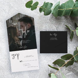Casamento de RSVP, foto minimalista moderna