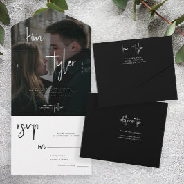 Casamento de RSVP, foto minimalista moderna