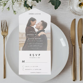 Casamento de RSVP Simples e Minimalista de Foto em