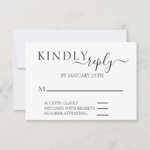 Casamento de RSVP Simples Minimalista