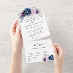 Casamento de Sangue Lilac Marinho Roxo Dusty Blue