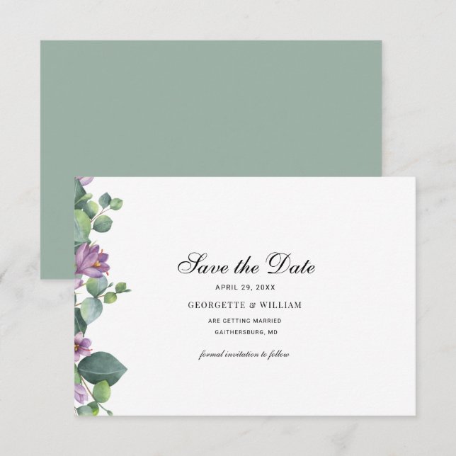 Casamento de Script Botânico Eucalyptus Salve a Da (Frente/Verso)
