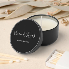Casamento de Script Chic Branco e Preto Moderno