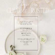 Casamento de Script Clássico Branco e Preto Elegan