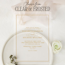 Casamento de Script Clássico Dourado Formal