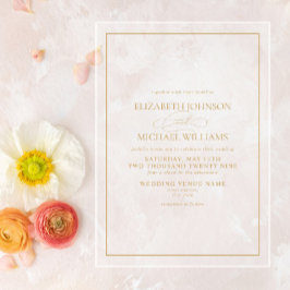 Casamento de Script Clássico Dourado Formal