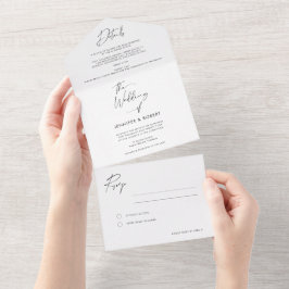 Casamento de Script de Caligrafia Elegante Moderno