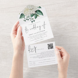 Casamento de Script de Código QR de Folhagem de Fl