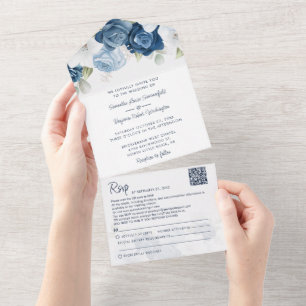 Casamento de Script de Sangue Botânico Dusty Blue
