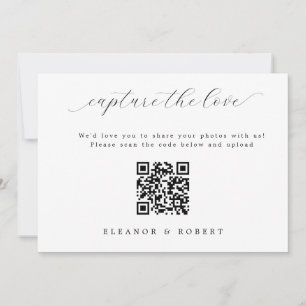 Casamento de Script Elegante Capture o Código QR d
