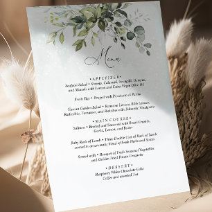 Casamento de Script Minimalista do Menu Greenery