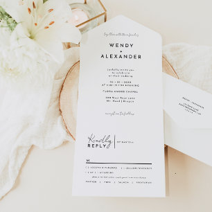 Casamento de Script Moderno Branco