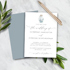 Casamento de Script Moderno de Seashell em Praia B