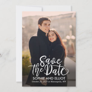 Casamento De Script Quirky Salva Os Cartões De Dat