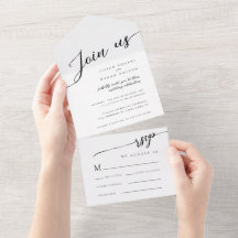 Casamento de Script Romântico Moderno Minimalista