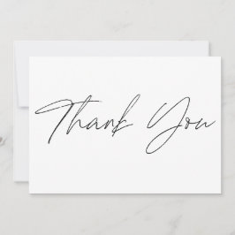 Casamento De Script Simples Obrigado Cartões Branc