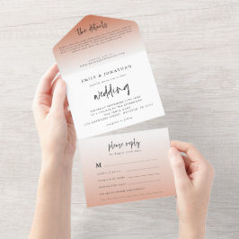Casamento de Script Terracotta Elegante