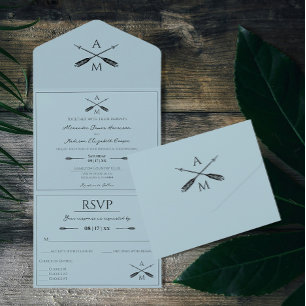 Casamento de Setas e Monogramas Aqua