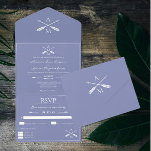 Casamento de Setas e Monogramas Periwinkle