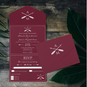 Casamento de Setas e Monogramas   Vinho