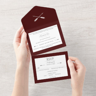 Casamento de setas minimalista   Vermelho