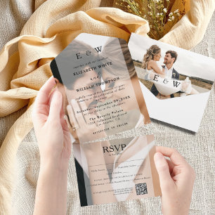 Casamento de Sobreposição de Foto RSVP de Código Q