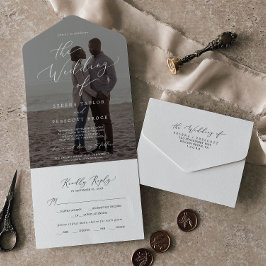 Casamento de Sobreposição de Fotos de Caligrafia