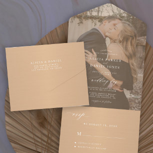 Casamento de sobreposição de fotos minimalista ele