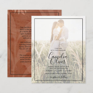 Casamento de Sobreposição de Terracotta Rustic T