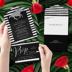 Casamento de Stripes Brancas Negras de Cavalo Prat