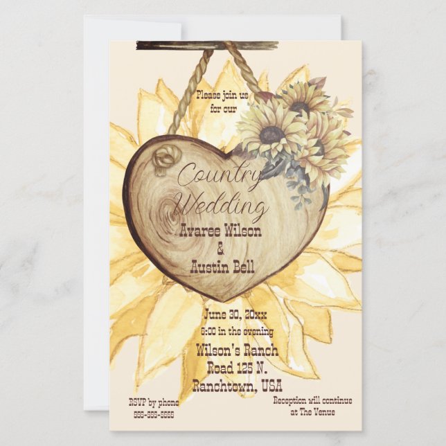 Casamento de Sunflower Country (Frente)