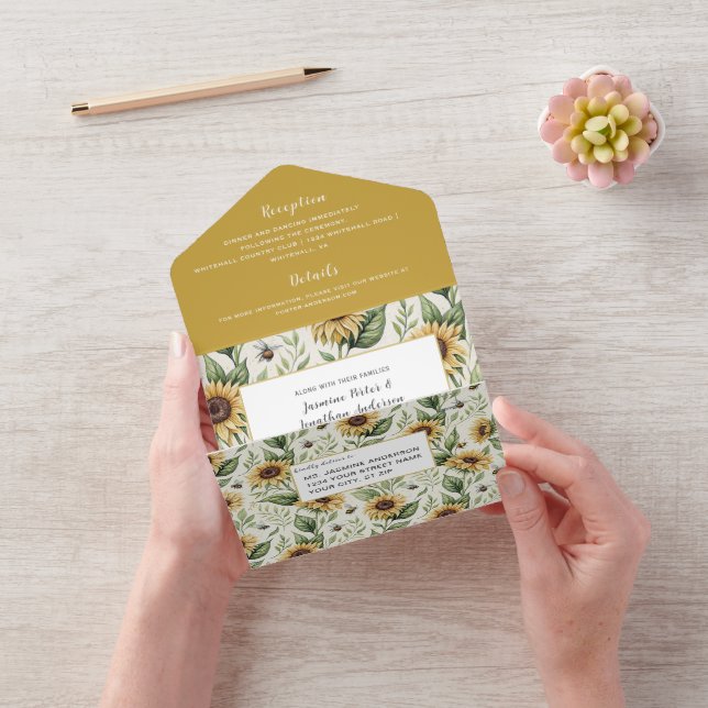 Casamento de Sunflower e Bumble Bees (Vídeo)