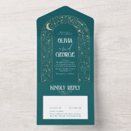 Casamento de Teal Arch Celestial das Estrelas do C